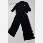 ست سویشرت شلوار زنانه مدل Tommy جنس دبل مازراتی رنگ مشکی سورمه ای موکا فری سایز - تصویر 3