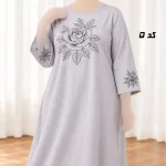 پیراهن ساحلی زنانه نخی بلند فری سایز مناسب تا سایز 54 کمر بنددار - تصویر 8