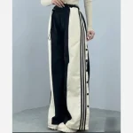 شلوار بگ کتان زارا بغل دکمه سه خط قد 105 - تصویر 4