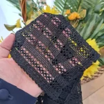مینی اسکارف بافت پاییزی وارداتی سه گوش سایز 70 در 70 سانتی متر - تصویر 4