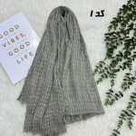 شال نخی کنفی وارداتی روزمره قواره 190 در 65 سانتی متر - تصویر 2