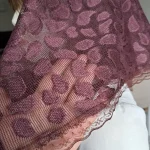 مینی اسکارف گیپور چهار گوش طرح سنگی ابعاد 70 در 70 سانتی متر - تصویر 4