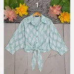 شومیز گره ای جنس الیزه درجه یک مناسب سایز 38 تا 50 - تصویر 12