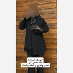 کت مزونی زنانه دانتل رز جنس کرپ سان مشکی - تصویر 2