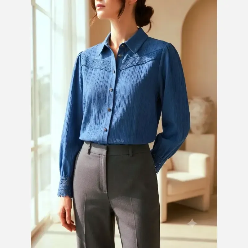 34237a72-fa5c-49bc-b03d-3a7af3669da0 شومیز زنانه مجلسی مدل سوگین جنس توکی کراش سایز بزرگ تا 56 - تصویر 1