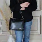 کیف زنانه چرم مصنوعی رسمی و روزمره با بند بلند - تصویر 13