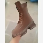 بوت لژ دار زنانه در دو رنگ مشکی و قهوه ای سایز 37 تا 40 - تصویر 3