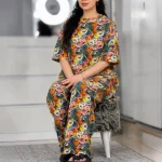 ست تیشرت شلوار راحتی سه بعدی قواره بزرگ پنبه گیاهی - تصویر 9