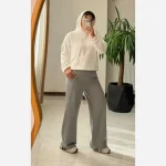 شلوار جاگر بگ پاییزه ملانژ داخل موهر - تصویر 5