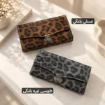 کیف پول چرم مصنوعی زنانه مدل جیب دار با قفل و جاکارتی ابعاد 20 در 10 سانتی متر - تصویر 5