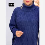 مانتو پانچ بافت ترنج فری سایز مناسب سایز 40 تا 54 - تصویر 4