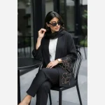 مانتو زنانه گلدوزی کرپ مازراتی مدل آلند - تصویر 2