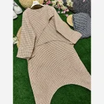 رویه زمستانه جنس پیردوبل اعلا رنگ مشکی سفید و کرم سفید فری سایز 38 تا 46 - تصویر 3