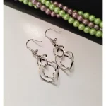 گوشواره نقره آویز زنانه عیار 925 روکش طلا سفید BSJ silver وزن 3.53 گرم - تصویر 3