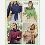 شومیز گره ای سوپر شانتون گرم بالا آستی پاکتی کیمونو فری سایز - تصویر 10