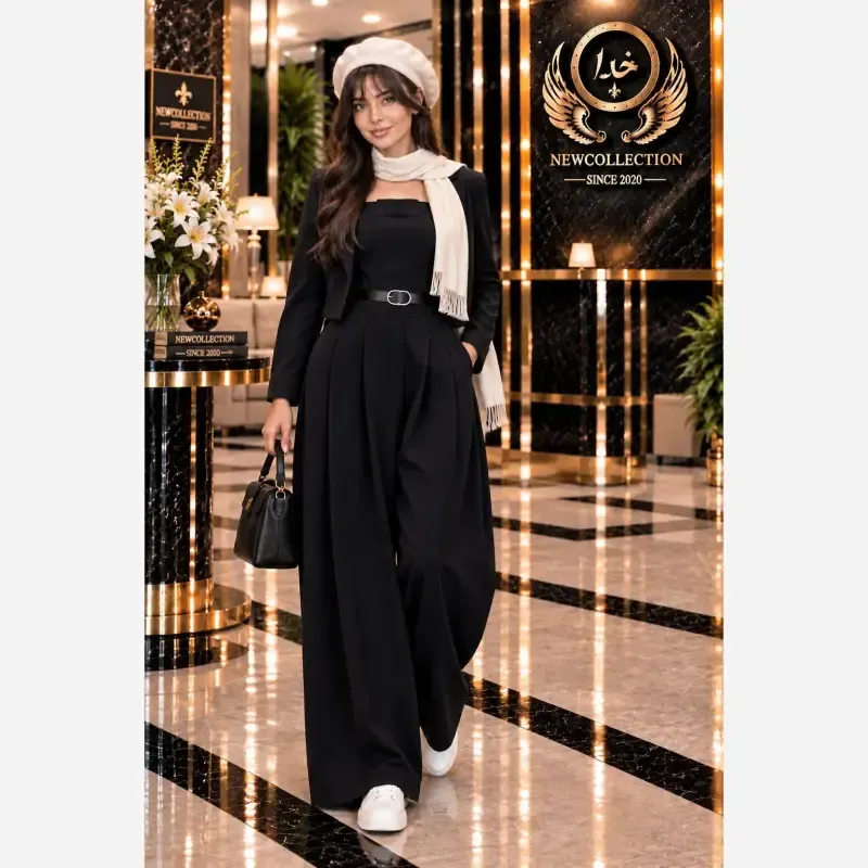 4a772afb-153b-446c-89c2-0fb340025f98 ست اورال و کت زنانه جنس سوپرمازراتی گرم بالا پاییزه سایز 38 تا 46 فری رنگ بندی متنوع جیبدار - تصویر 1