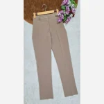 شلوار راسته اداری مازراتی زنانه قد 90 تا 95 رنگ مشکی و کرم - تصویر 6