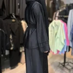 شومیز شلوار عروسکی مجلسی زنانه ساتن ویونا مشکی - تصویر 4
