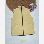 پافر مموری اسپرت زنانه جنس مموری گرم بالا آستر کشی شده رنگ گندمی و شیری - تصویر 4
