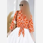 شومیز گره ای جنس الیزه درجه یک مناسب سایز 38 تا 50 - تصویر 22
