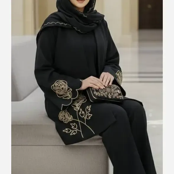 5c570633-77da-43ca-b46c-cc75e4b8d5bb مانتو زنانه کرپ مازراتی مدل ویان آستین دالبری سایز بزرگ - تصویر 1