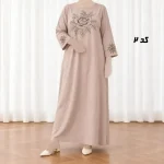 پیراهن ساحلی زنانه نخی بلند فری سایز مناسب تا سایز 54 کمر بنددار - تصویر 9