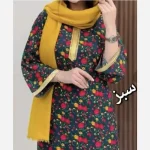 پیراهن ساحلی زنانه گلدار یقه طلا کوب جنس سوپر نخ اعلا فری سایز - تصویر 4