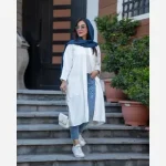 مانتو زنانه تابستانه مدل آیلی جنس بابوس درجه یک قد 109 تک سایز