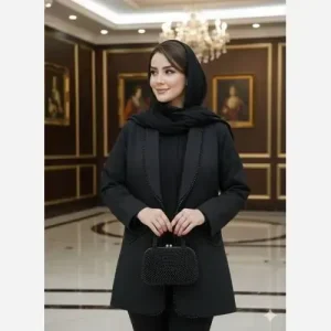 مانتو زنانه کتی مزونی مدل آبان کرپ مازراتی خرجکار کریستالی