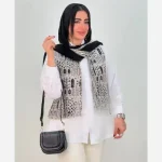 جلیقه زنانه فرحناز جنس گلیمی گرم بالا فری سایز رنگ قرمز و آبی