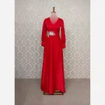 ماکسی مجلسی زنانه حدیث پولکی جنس ساتن کش - تصویر 10