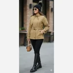 ترنچ کت زنانه کتان زارا آستردار مدل الین - تصویر 11