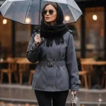 ترنچ کت زنانه کتان زارا آستردار مدل الین - تصویر 6