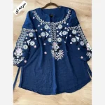 تونیک چاپی رنگی آرامش جنس شانتون درجه یک فری سایز - تصویر 13
