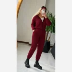 ست سه تیکه سویشرت کراپ و شلوار دورس پنبه تو کرکی مدل انجل سایز 36 تا 46 - تصویر 7