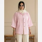 شومیز زنانه لینن مدل لارا سایز 36 تا 50 - تصویر 5