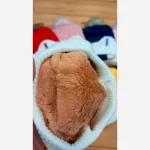 ست کلاه و شال رینگی بافت و داخل خز بچگانه مناسب 1 تا 4 سال - تصویر 2