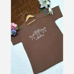 تیشرت چاپی طرح پاپیون سوپر پنبه اعلا لانگ فری سایز زنانه - تصویر 13