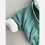سویشرت کاپشنی بچگانه رویه شمعی ضخیم برزنتی داخل پشم شیشه ببعی قواره آزاد باکسی - تصویر 6