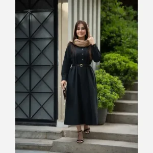 پیراهن زنانه مدل سولین جنس لینن سایز 38 تا 50 قد 125