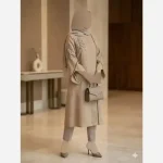 مانتو گلدوزی شده مدل رویسا پارچه شانتون اسلپ قد 109 سانت - تصویر 8