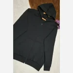 سویشرت جلو زیپ دار دورس تو کرکی مشکی فری سایز - تصویر 6