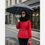 ترنچ کت زنانه کتان زارا آستردار مدل الین - تصویر 2