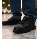 کفش اسپرت مردانه بزرگپا ونس مشکی سایز 45 تا 47 جنس سوییت و زیره پیو - تصویر 5