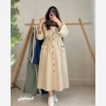 مانتو بلند تابستانه مدل ماربل جنس شانتون فری سایز رنگبندی متنوع - تصویر 3