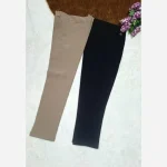 شلوار راسته اداری مازراتی زنانه قد 90 تا 95 رنگ مشکی و کرم - تصویر 4