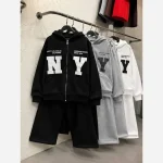 سویشرت شلوار NY دورس داخل کرکی فری سایز ترند - تصویر 4