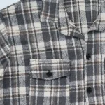 شکت پشمی مردانه چهارخونه پاییزه طوسی سایز 2XL و 3XL - تصویر 4