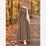 کفتان پیردوپل پشمی پاییزه و زمستانه فری سایز کمربنددار - تصویر 4