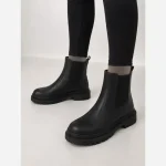 بوت بغل کش جدید دو رنگ مشکی و قهوه ای سایز 37 تا 40 - تصویر 2